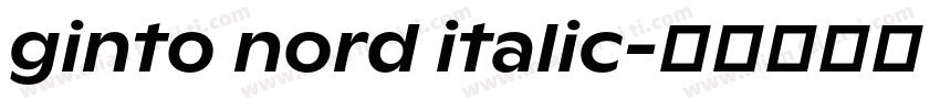ginto nord italic字体转换